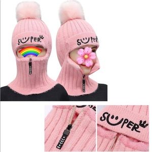 Women winter hat/scarf one pcs